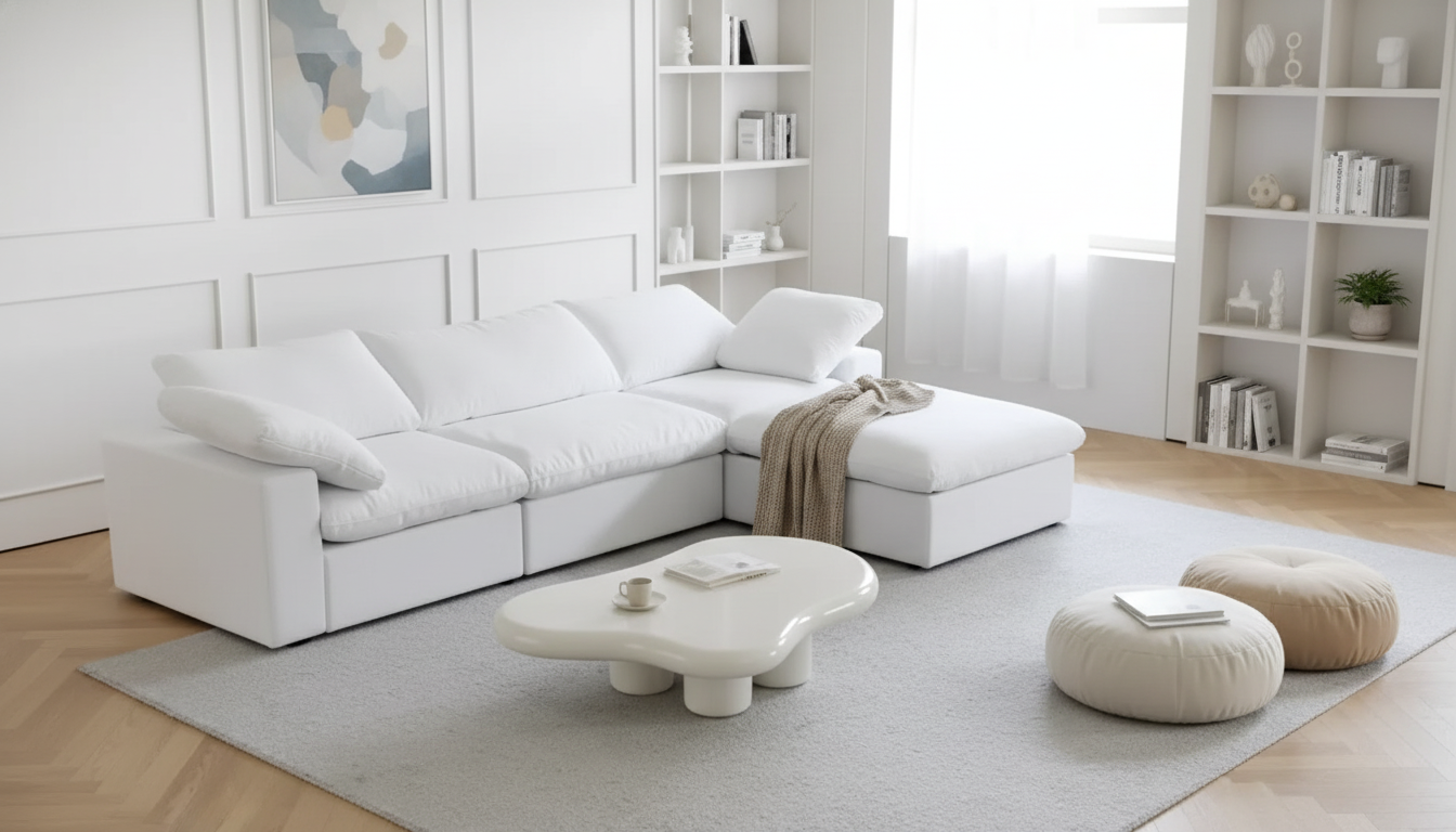 120-Inch L-Shaped Cloud Modular Sofa: Fit, Feel, Care
