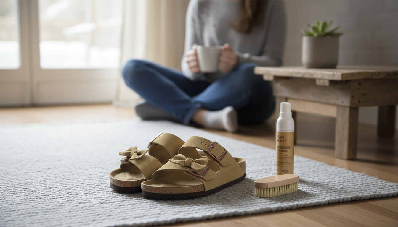 Birkenstock Beige Suede Bow Slippers: Fit & Care Tips