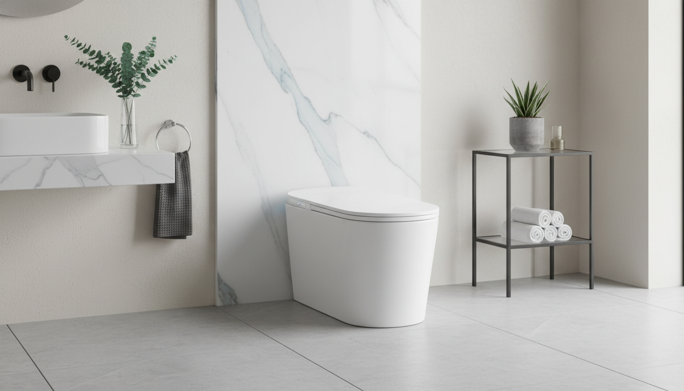 Smart Floor-Mounted Ceramic Toilet: Features & Setup