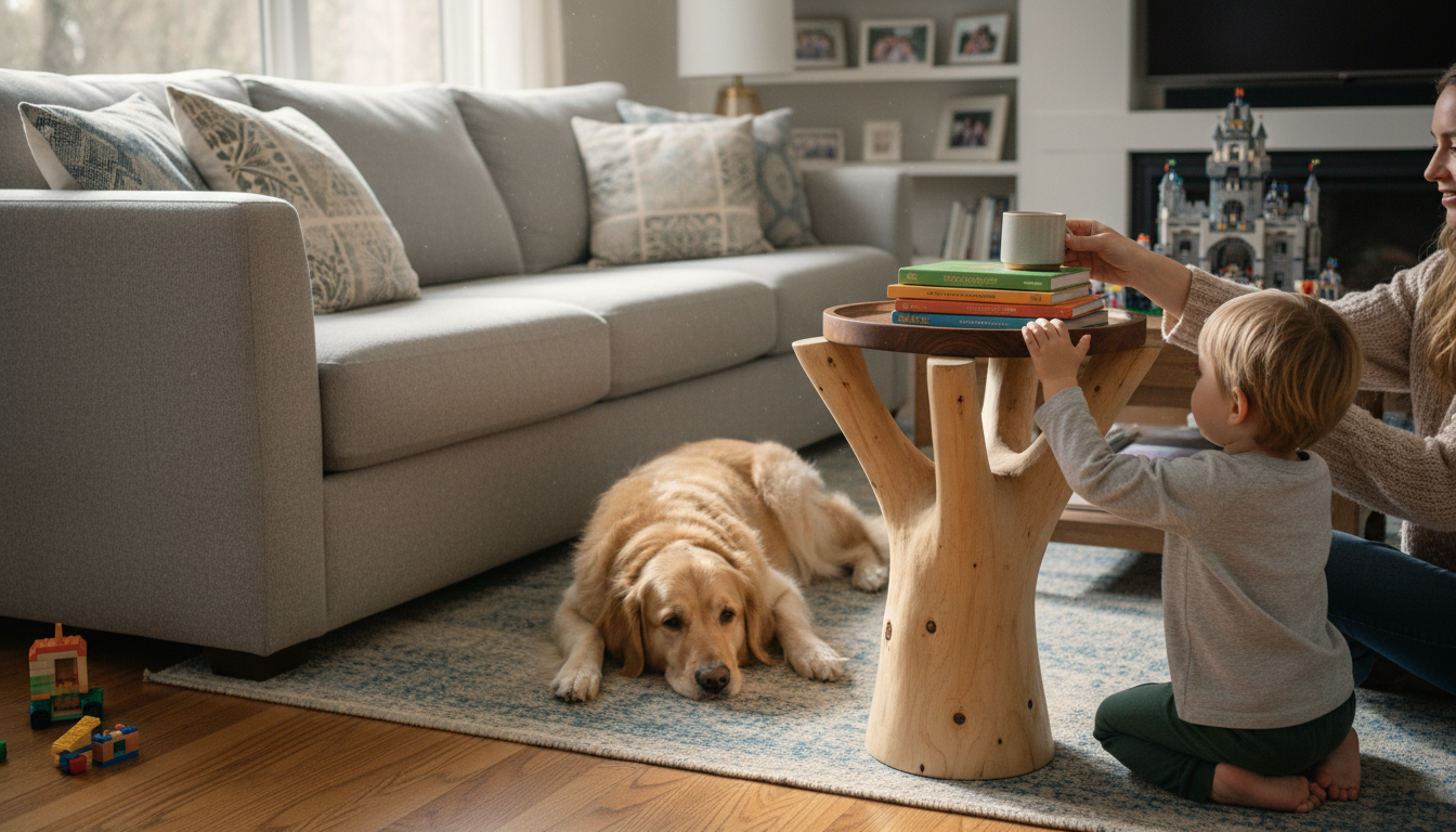 Best Floor Sculpture with Tray Size for Sofa Side