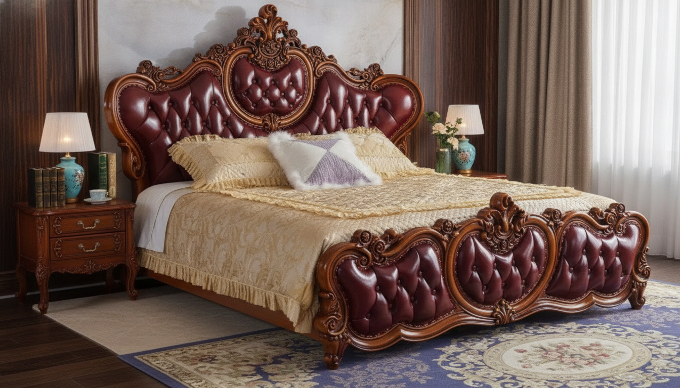 Elegant Solid Wood King Bed Frame: Fit, Support & Style
