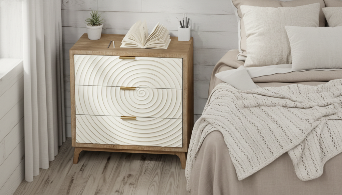 Farmhouse 3-Drawer Wood Dresser for Cozy, Tidy Storage