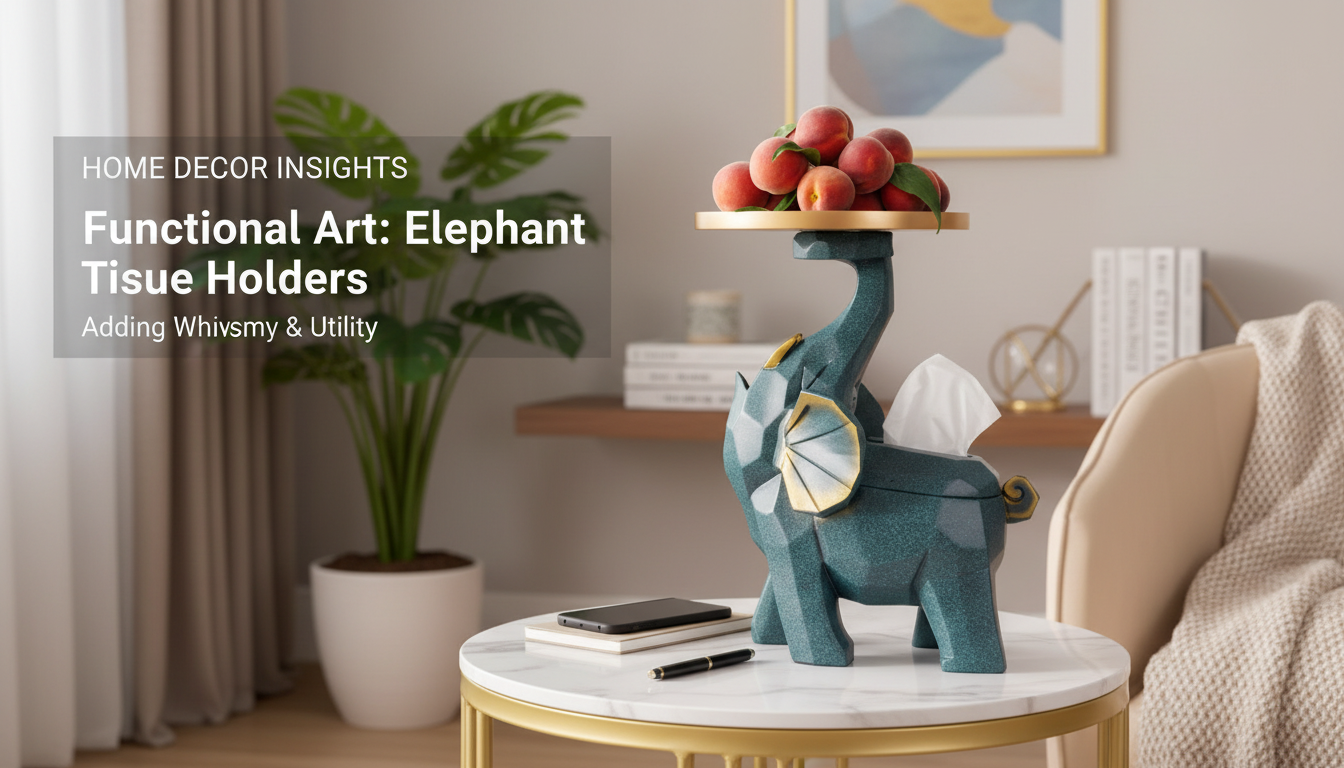 Luxury Elephant Side Table: Sculptural Accent Styling