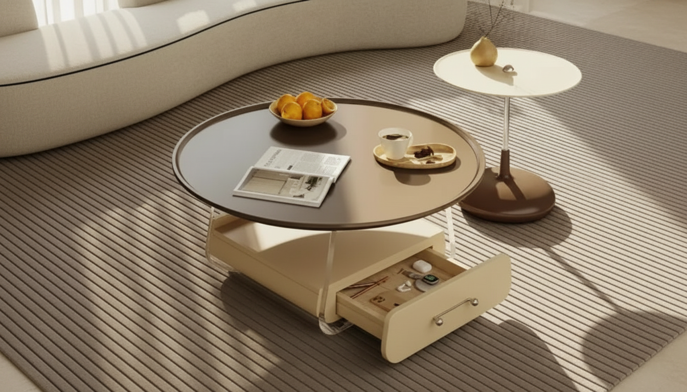 Minimalist Japanese Coffee Table for Calm, Warm Living