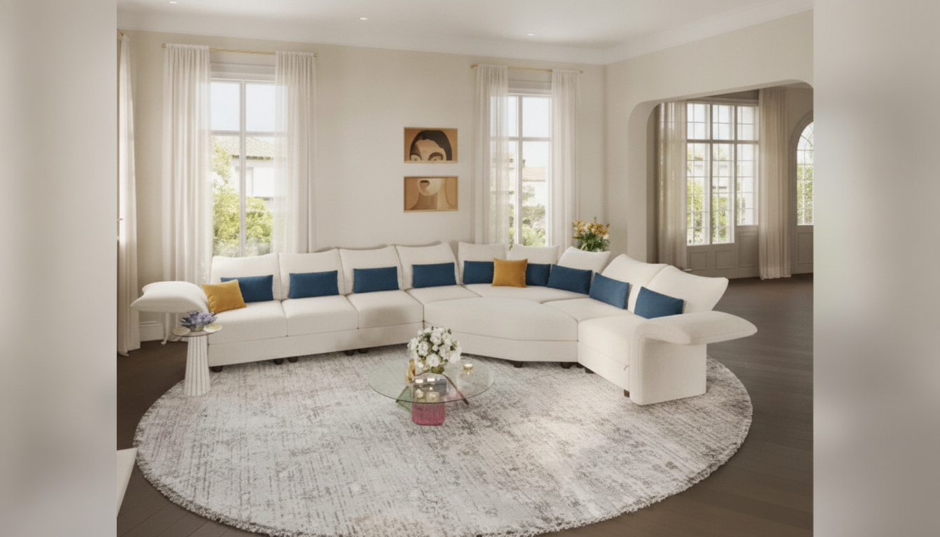 Velvet U-Shaped Modular Sectional: Luxe Lounge Guide