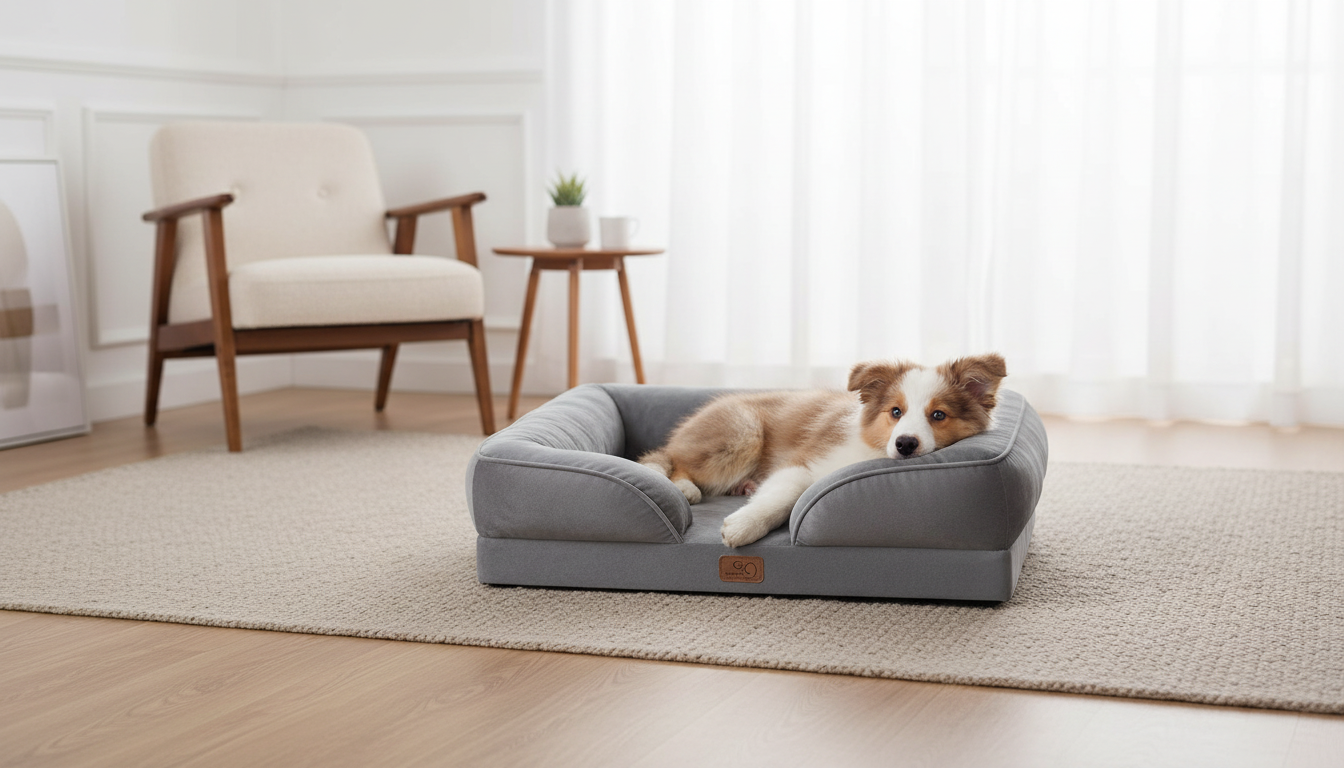 Easy-Clean Orthopedic Dog Bed for Medium Dogs