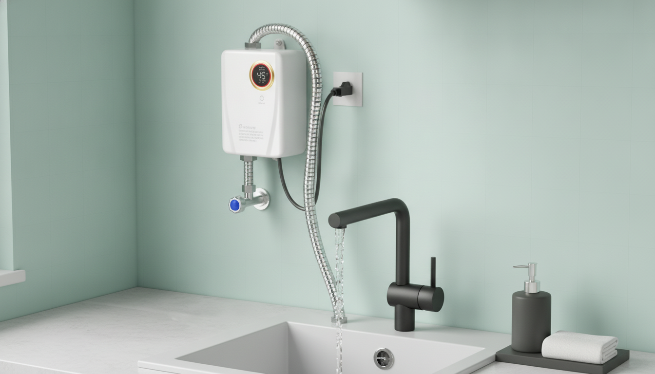 Instant Wall-Mounted Electric Water Heater: LCD Control